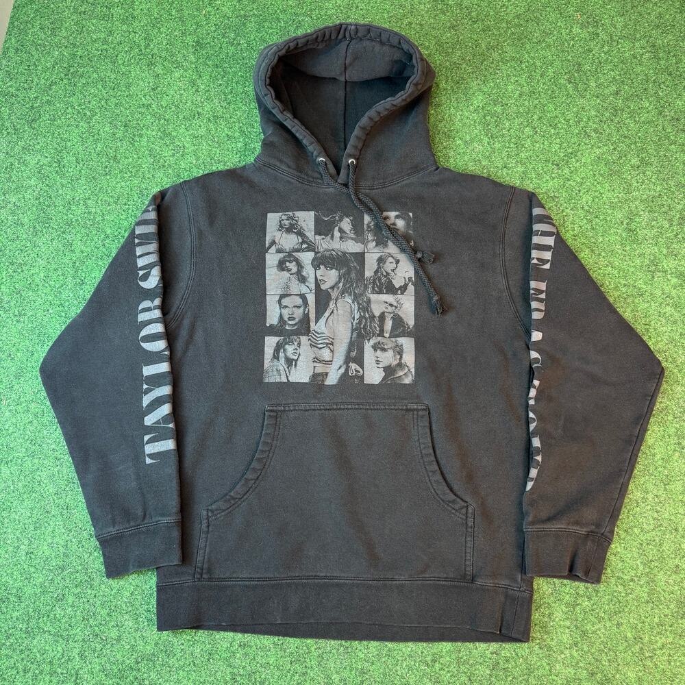 Taylor Swift The Eras Tour Hoodie Black Photo Collage Official Merch 20" Pit